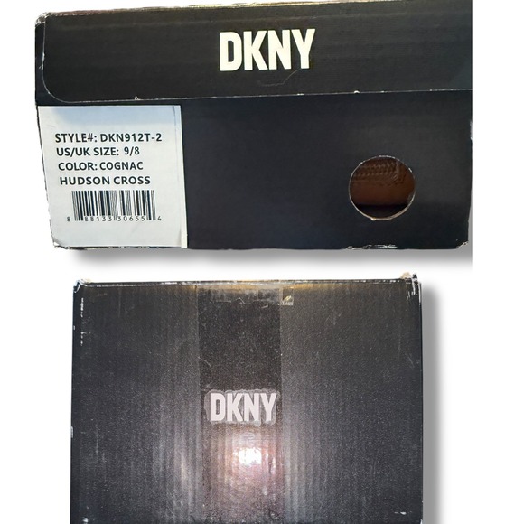 NIB DKNY Hudson Cross Gladiator Sandals Glitter Straps Zipper Cognac Sz 9 kids - Picture 4 of 14